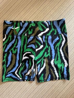 Diane Von Furstenberg DVF x TARGET Disco Zebra Green Bike Shorts XXL